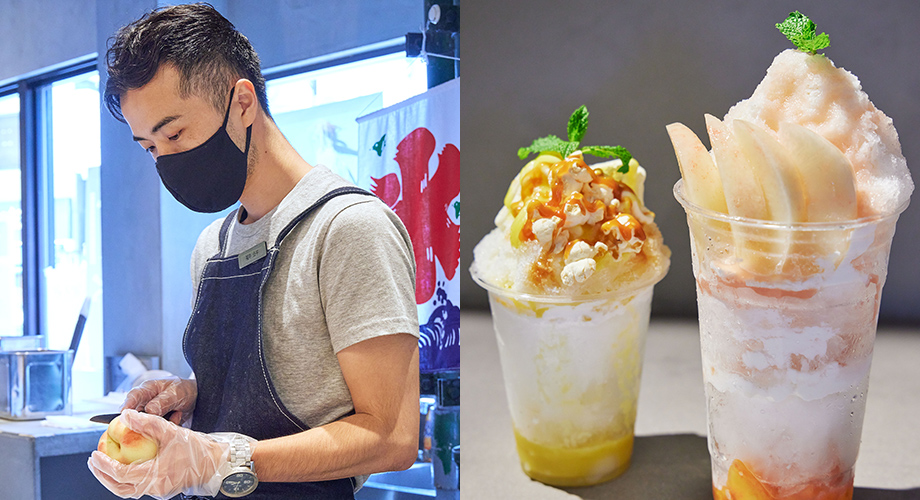 フレッシュなフルーツと野菜を使ったかき氷の専門店出店の様子